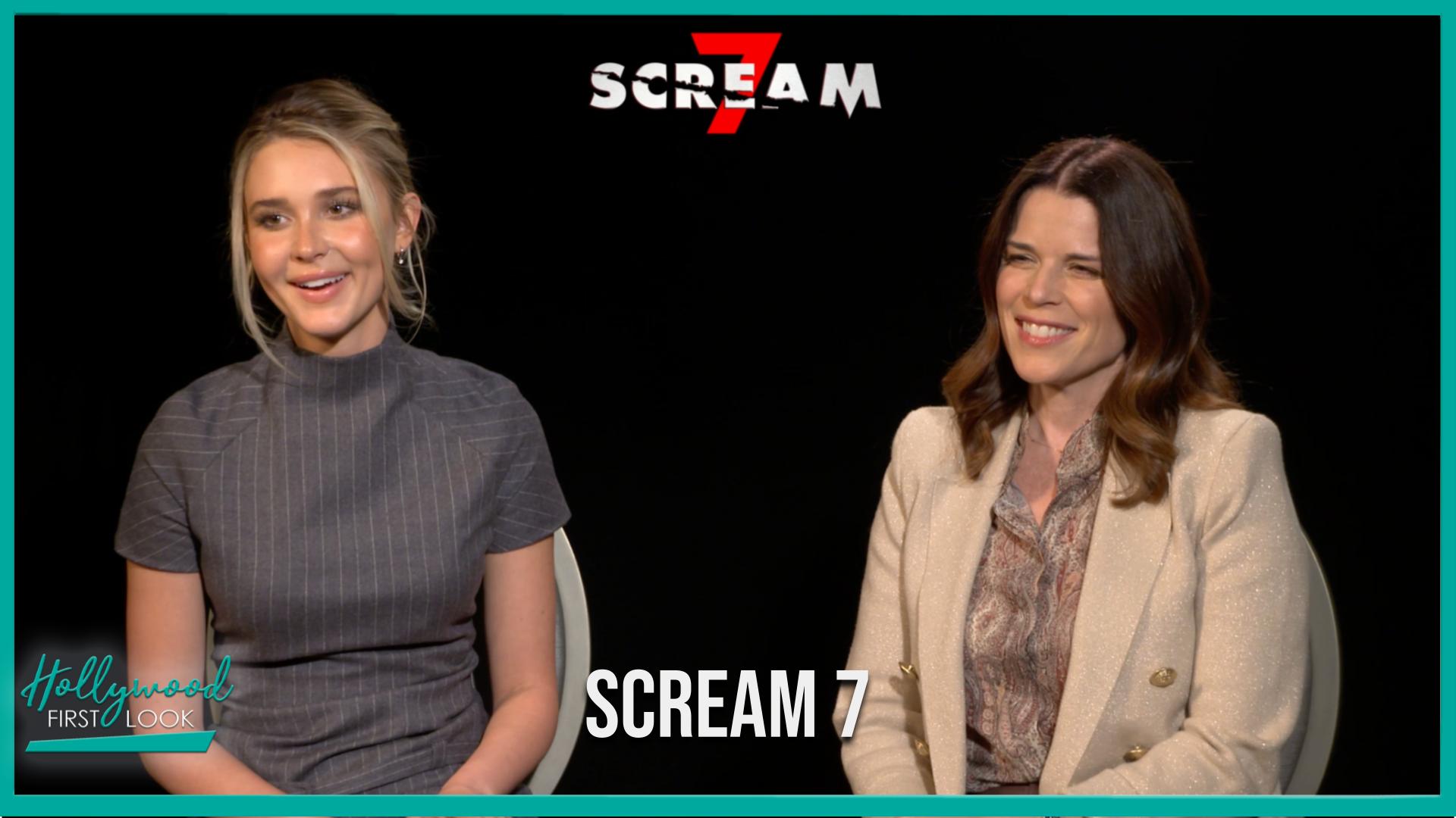 Neve Campbell and Isabel May from Scream 7 talk about Ghostface, legacy ...